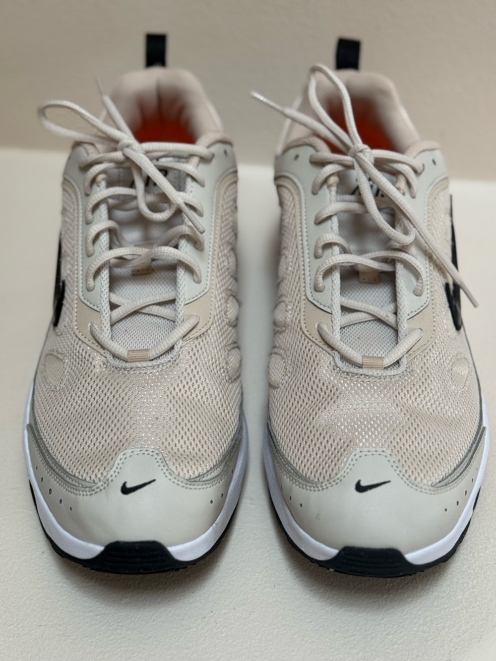 Nike Air Max Men’s Size 13 - Cream and Black Mesh Sneakers